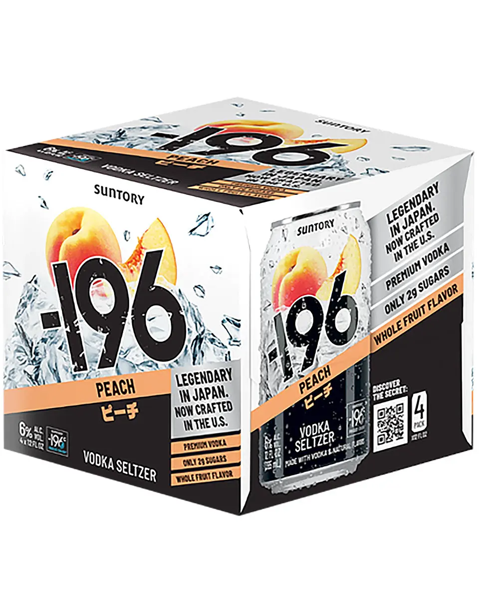 -196 Peach Vodka Seltzer 4-Pack