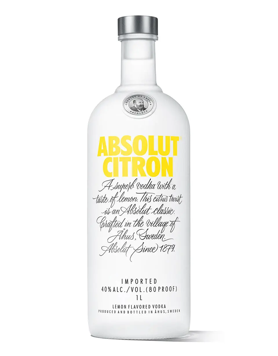 Absolut Citron Vodka 750ml - Image 2
