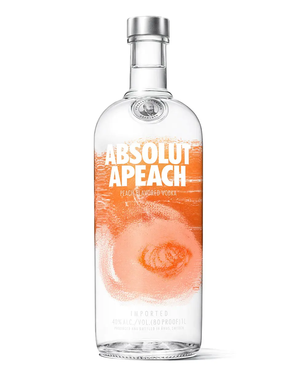 Absolut Peach Vodka 750ml - Image 2