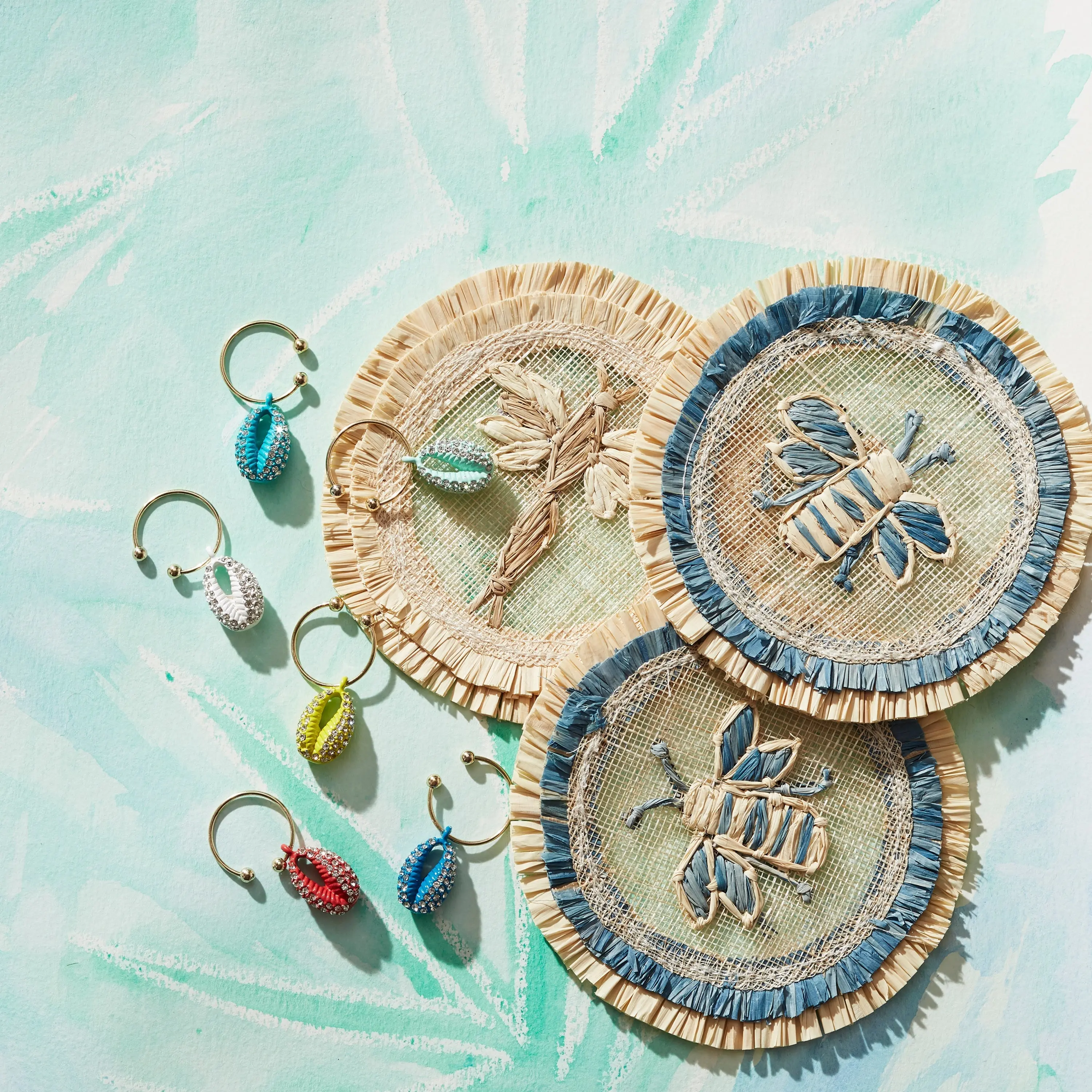 Bee straw coasters - Image 6