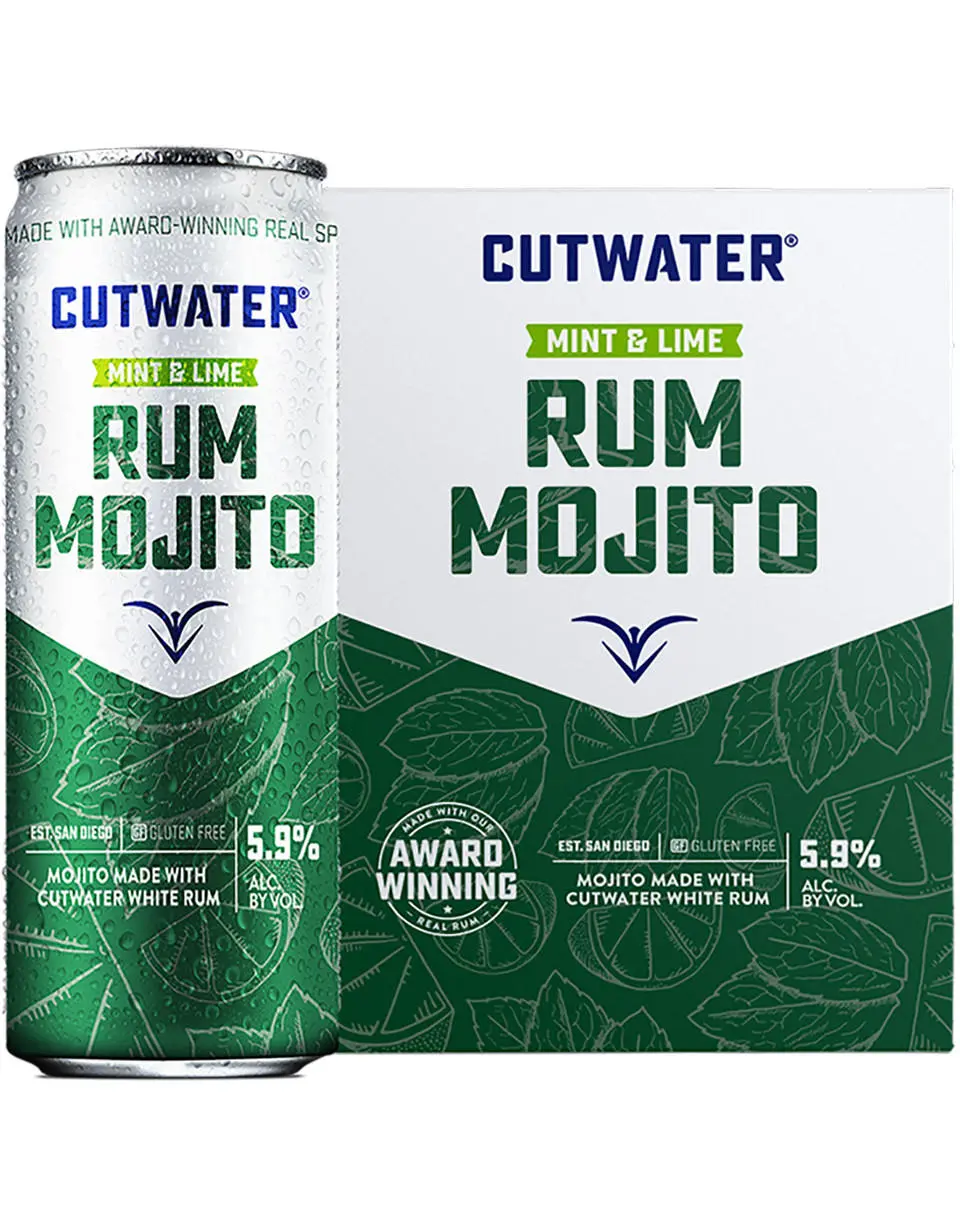 Cutwater Rum Mojito Lime & Mint Cocktail Can 4Pk - Image 2
