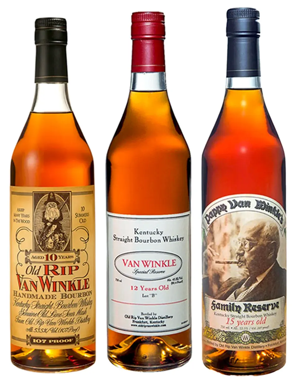 Old Rip Van Winkle 10 Year & 12 Year & 15 Year Bundle