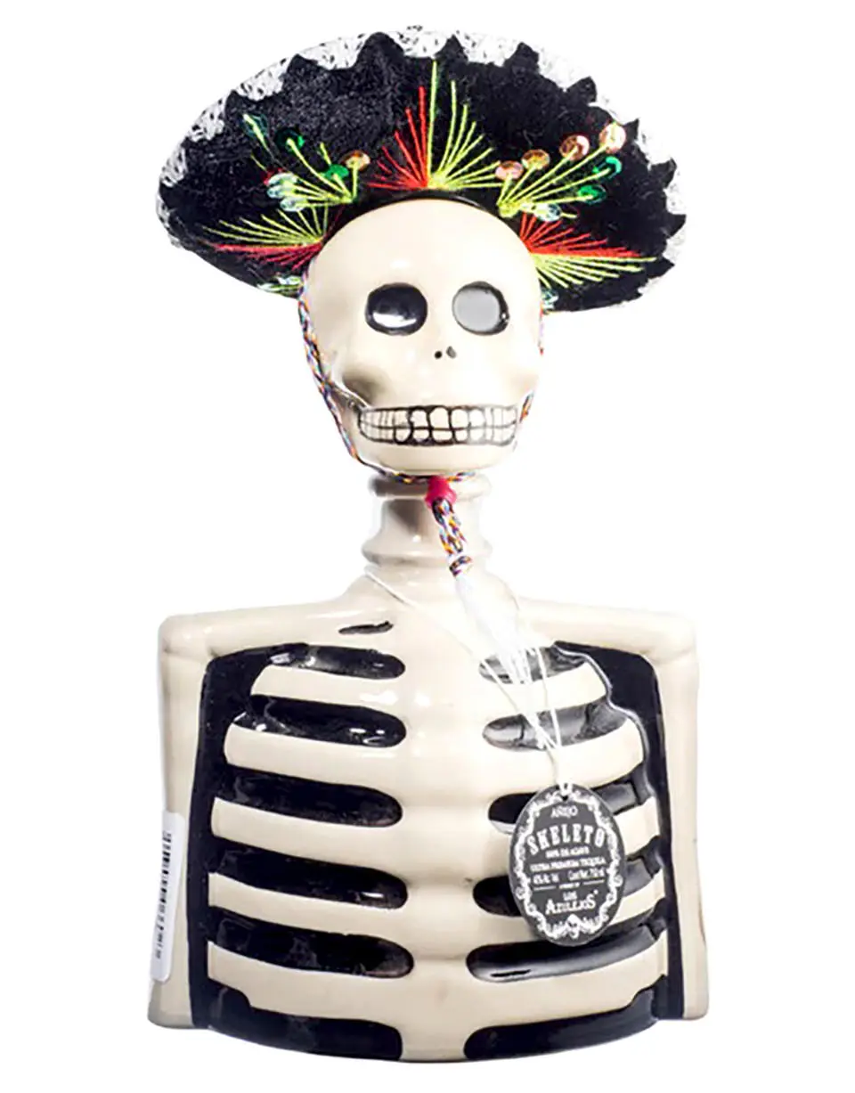 Skelly Tequila Anejo with Mariachi Hat - Image 2
